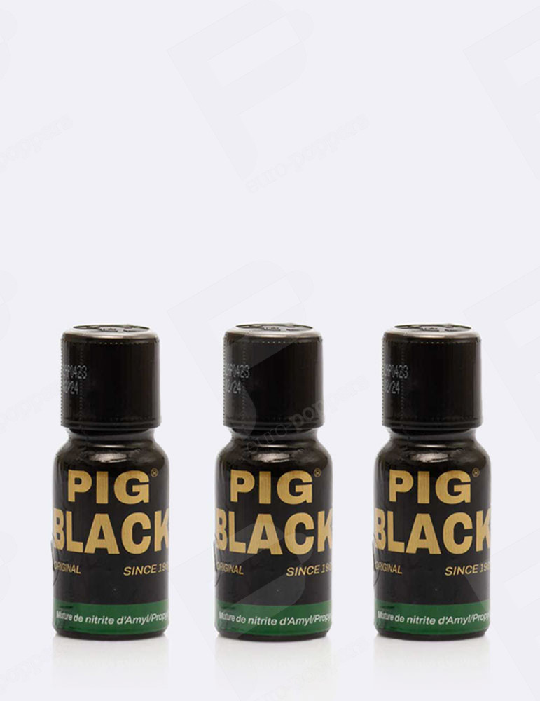 Pacco di Poppers Pig Black 15 ml x3
