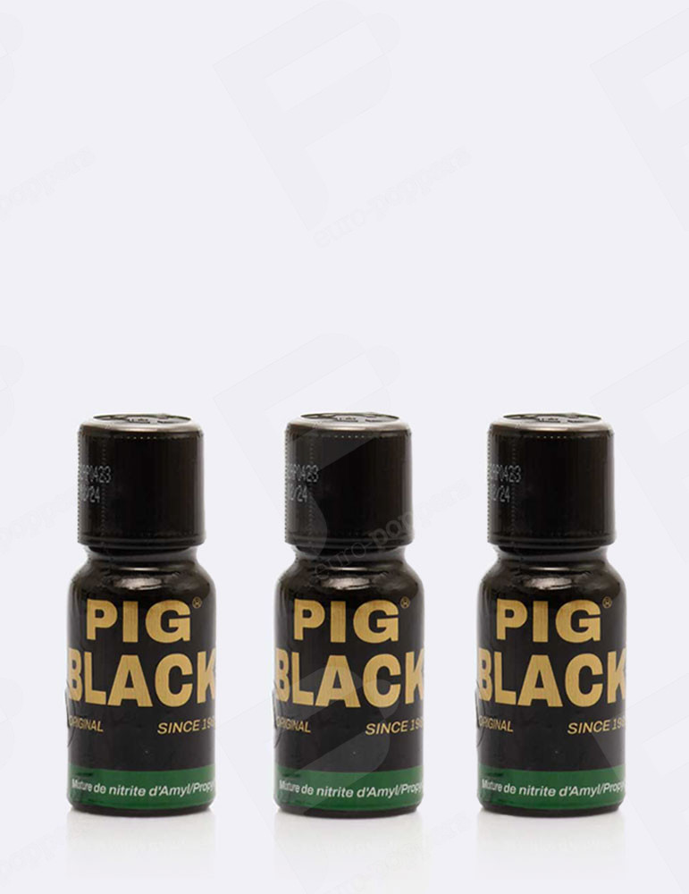 Pacco di Poppers Pig Black 15 ml x3 Pacco di Poppers Pig Black 15 ml x3