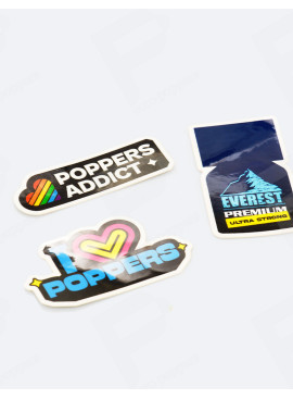 Poppers Stickers x3 dettagli