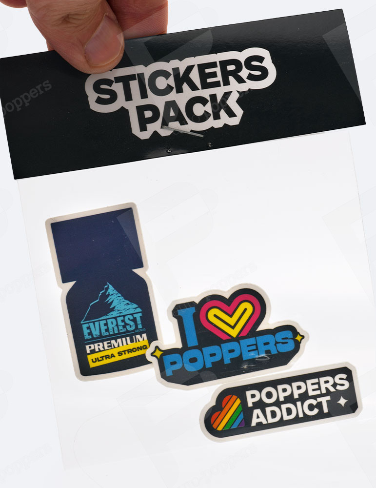 Poppers Stickers x3