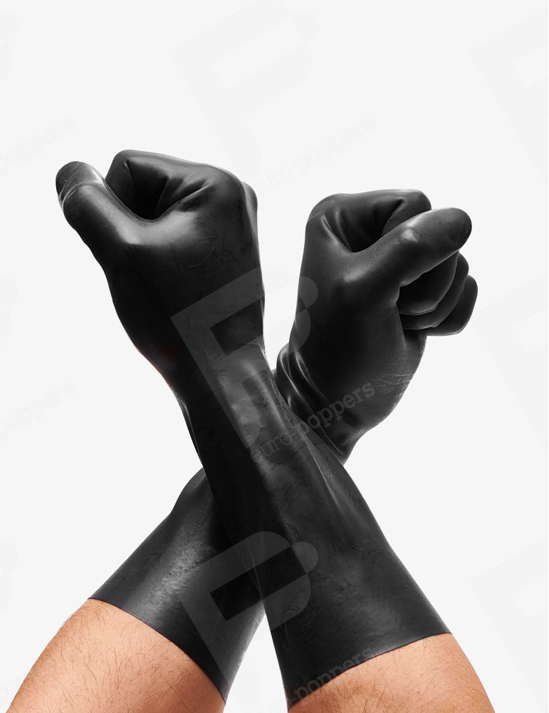 Guanti da fisting nero