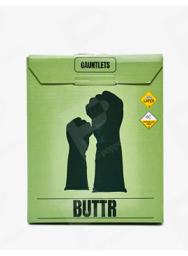 Guanti da fisting nero packaging