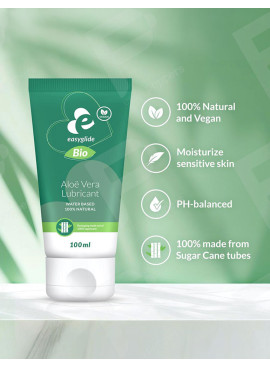 Lubrificante acqua biologico Aloe Vera EasyGlide 100 ml dettagli